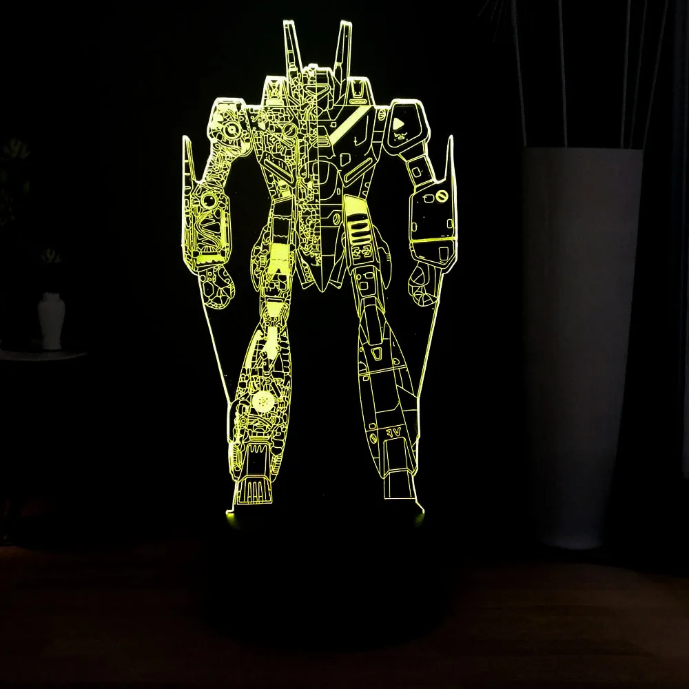 

Movie Character Robot 3D Light Illusion Night Light Cool MechWarrior 7 Color Change Atmosphere USB Table Light Holiday Gift Drop