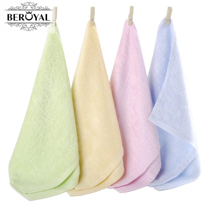 New 2017 10pc/Lot 25*48cm Bamboo Hand Towel Baby Face Cloth Plain Dyed