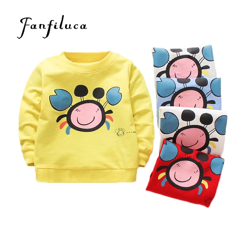 

Fanfiluca Kids Clothes Long Sleeve Tshirt Cartoon Cotton T-shirt for Boy O-neck White Boys t-shirt Children's Things for Boys