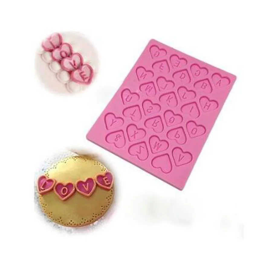 

Love letters handmade chocolate fondant cupcakes decorated liquid silicone mold