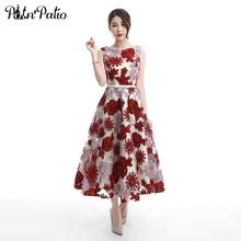 Винтажное цветочное Тюлевое вечернее платье для женщин Сексуальная аппликация прозрачная А-силуэт Длинное Элегантное вечернее платье вечерние платья размера плюс