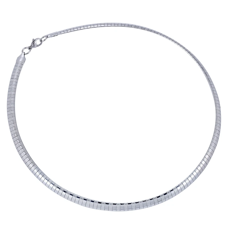 

Fashion Stainless Steel Choker Necklace Silver Tone Men Fashion Jewelry Snake Chain Statement Necklace For Women