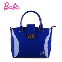 Новое поступление Барби Глянцевая модные женские туфли Сумки на плечо из искусственной кожи черный топ-ручка Сумки женский