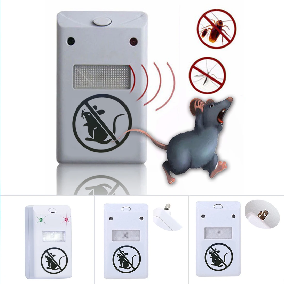 

1pc Useful Electronic Ultrasonic Anti Mosquito Pest Mouse Killer Magnetic Repeller for Ants Mosquito Mouse US Plug