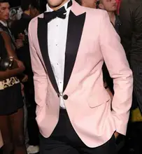 MS18 New Custom Made Men s Wedding Suits Pink Groomsman Suits Bridegroom Tuxedos Business Party Suits