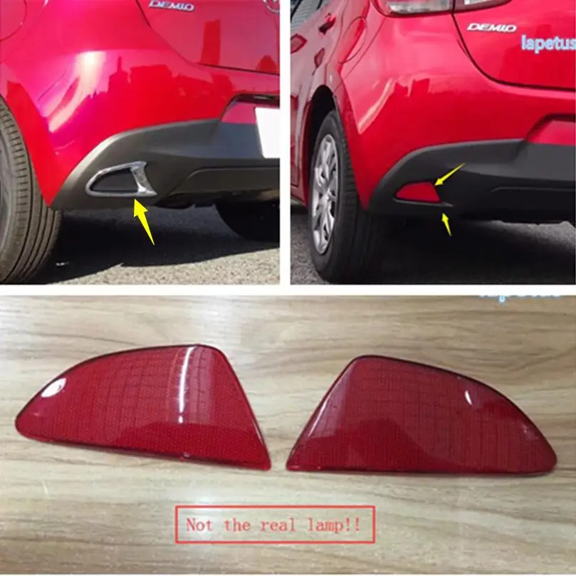 

Lapetus Outside Rear Lights Lamps Decoration Frame Cover Trim 2 Piece / ABS Fit For Mazda 2 Demio 2015 2016 2017 2018 2019