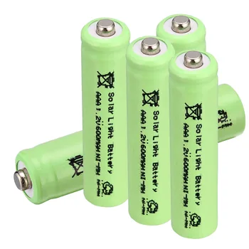 

Anmas Power 2~10Pcs 1.2V 600mAh AAA 3A Ni-MH Rechargeable Batteries for Solar Light Lamp Battery Green