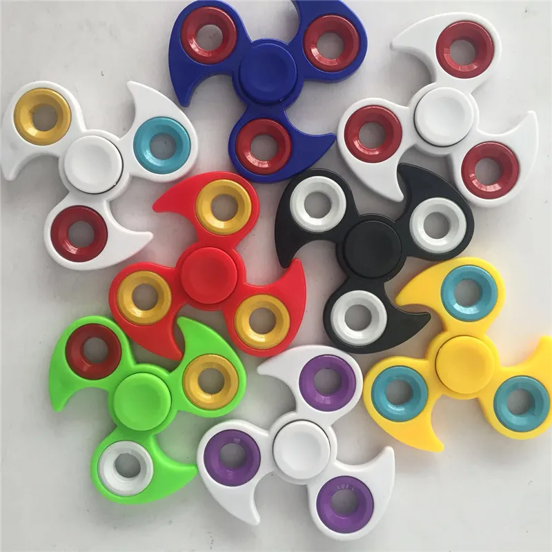 Colorful Tri spinner Hand Spinners Fidget Toys Plastic Abs Finger ...