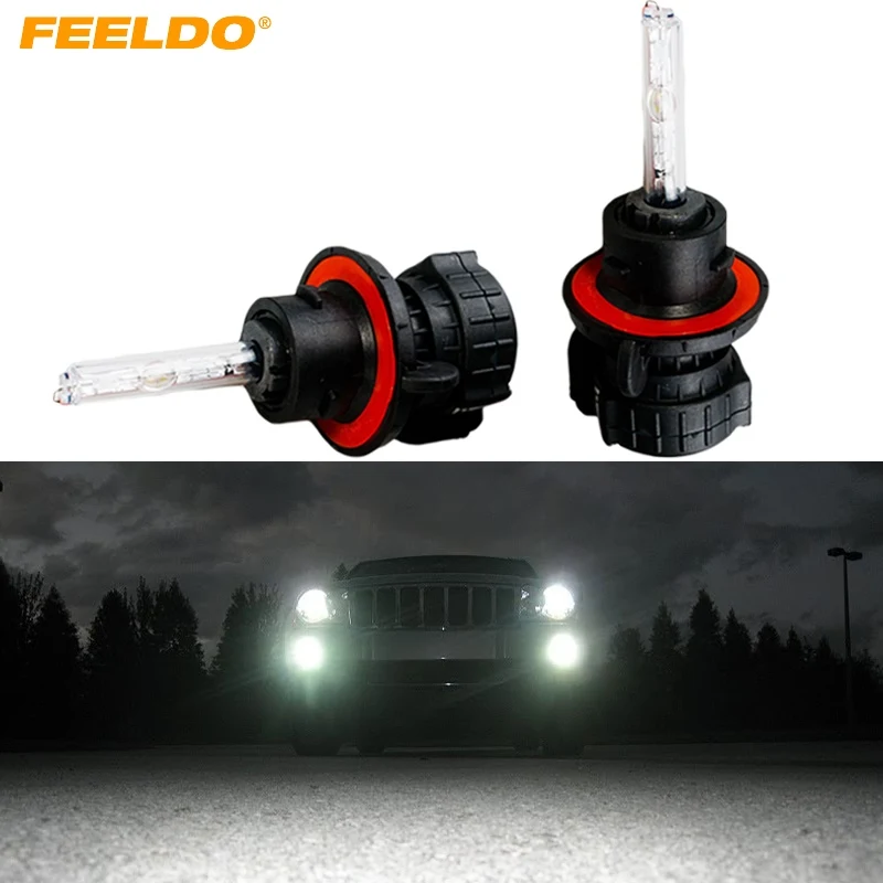 FEELDO 2x автомобильные HID лампы 9004/9007 Hi/Lo Bi Xenon + Сменные ксеноновые переменного