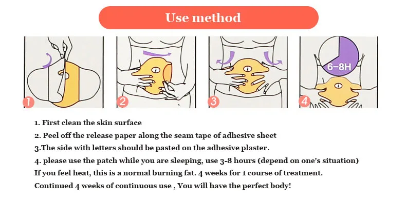 Клей для похудения патч для похудения, на пупок Стикеры тонкий патч Вес потери Накладка для сжигания жира здоровое похудение диетический продукт