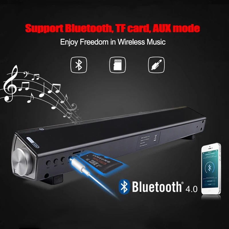 10 Вт беспроводной Bluetooth динамик портативный супер бас домашний кинотеатр Саундбар ТВ динамик сабвуфер Bluetooth Колонка для ТВ ПК