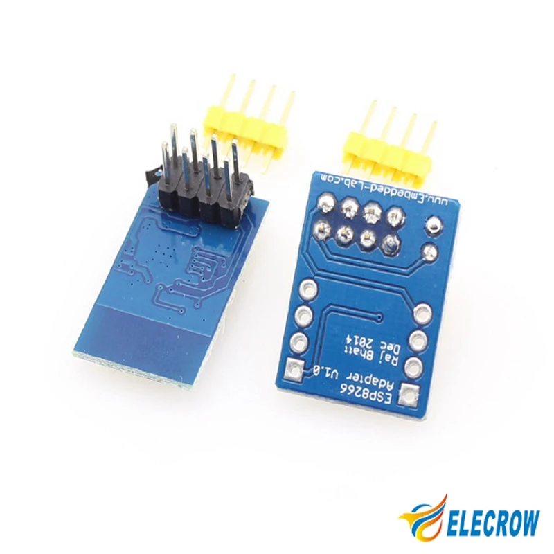 

Elecrow ESP8266 Breadboard Compatible Kit ESP8266 Module and a Breadboard Adapter DIY Electrical Serial WiFi Transceiver 1 Pair