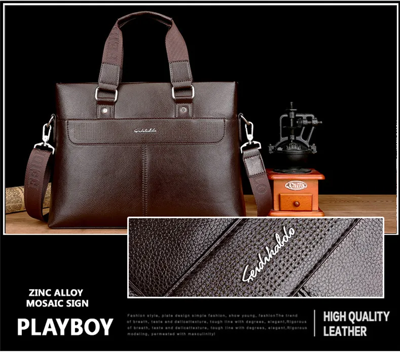 FEIDIKABOLO модная мужская сумка из искусственной кожи Crossbady мужские сумки Мужской дизайнерский деловой портфель 14 дюймов Сумка для ноутбука