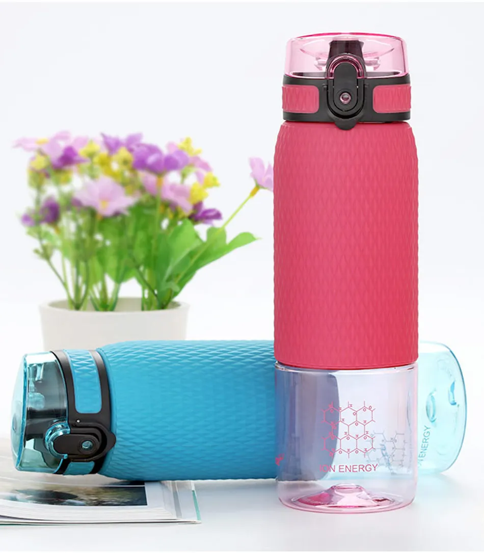 UZSPACE 500ml Tritan Sports Water Bottles Creative Portable buckle Lemon fruit tea Filter Shaker Drink Bottle For Water BPA Free500ML_03