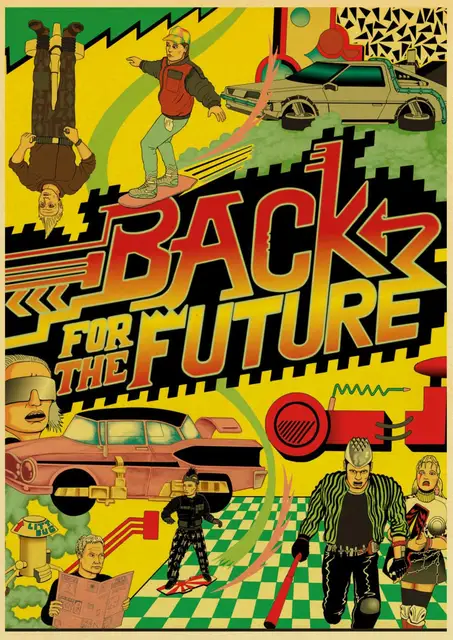 Classic Movie Back To The Future Vintage Posters For Home Bar Living Decor kraft Paper high Classic Movie Back To The Future Vintage Posters For Home/Bar/Living Decor kraft Paper high quality poster wall sticker