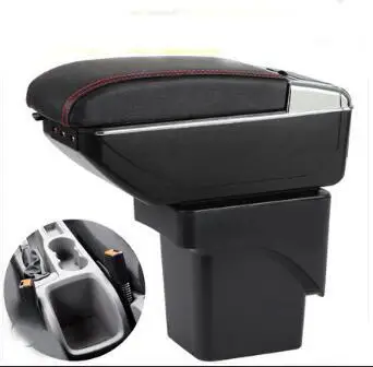 

For Ford Focus 2 armrest box central Store content Storage box for Ford focus armrest box with cup holder ashtray USB interface