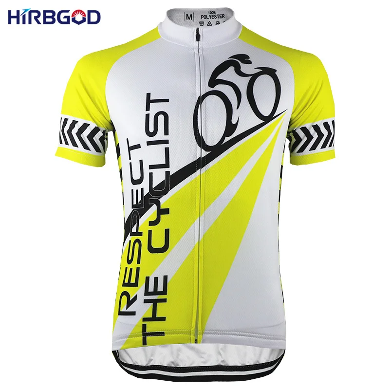 HIRBGOD Mens Share The Road Yellow Bicycle Shirts Lightweight