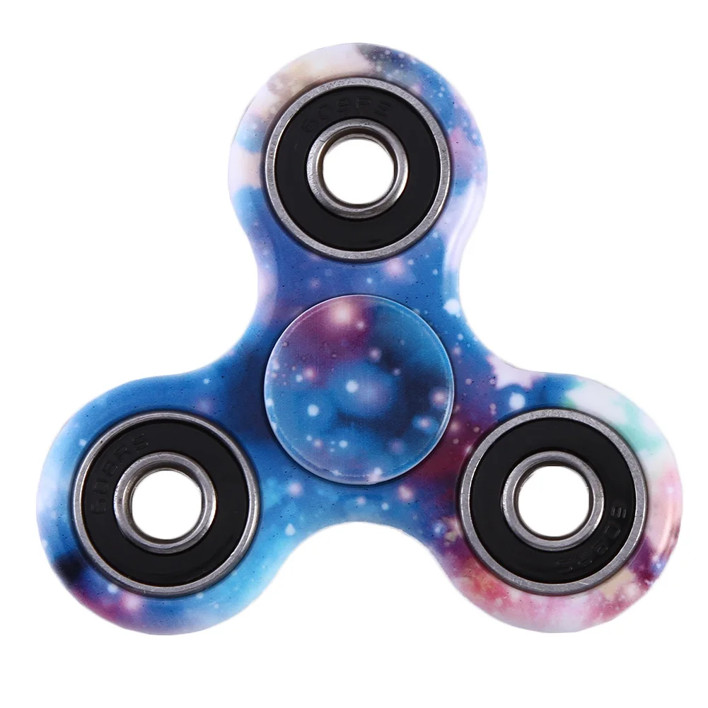 

Starry Sky Colored ABS Children Toy EDC Three Corner Hand Spinner For Autism and ADHD Anxiety Stress Relief Focus Toys Kids Gift