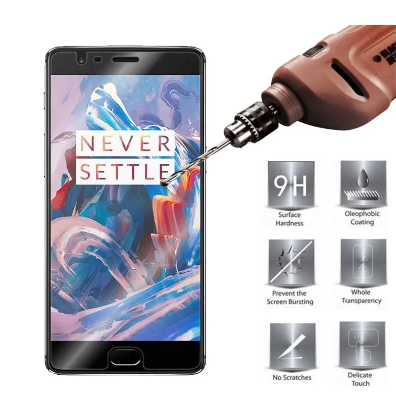 10PCS Tempered Glass for Oneplus 3 Screen Protector Protective Film for
