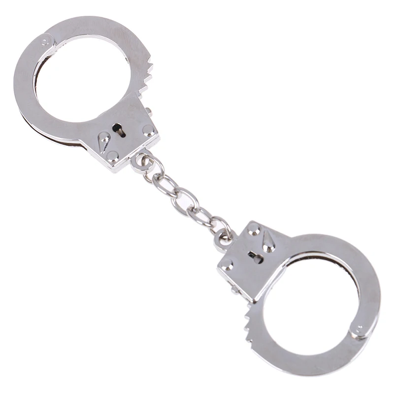 1 PC Sweet Love Lock Cuff Key Chain Ring Mini Size Handcuffs Keyfob