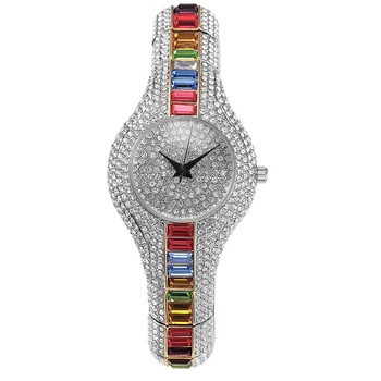 

2017 Brand Luxury Women Watches High Quality Pure Rhinestone Crystal LadiesWaterproof Wrist Watch For Female Clock montre femme
