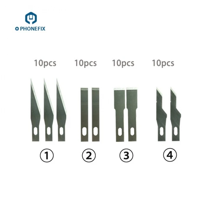Нескользящий металлический нож для скальпеля набор инструментов Резак гравировальные ремесленные ножи+ 4 вида 10 шт. лезвия для мобильного телефона PCB DIY ремонт ручной инструмент