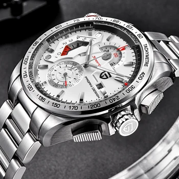

2019 PAGANI DESIGN Chronograph Sport Watch Men Luxury Brand Quartz Waterproof Full Stainless Steel Watches Relogio Masculino