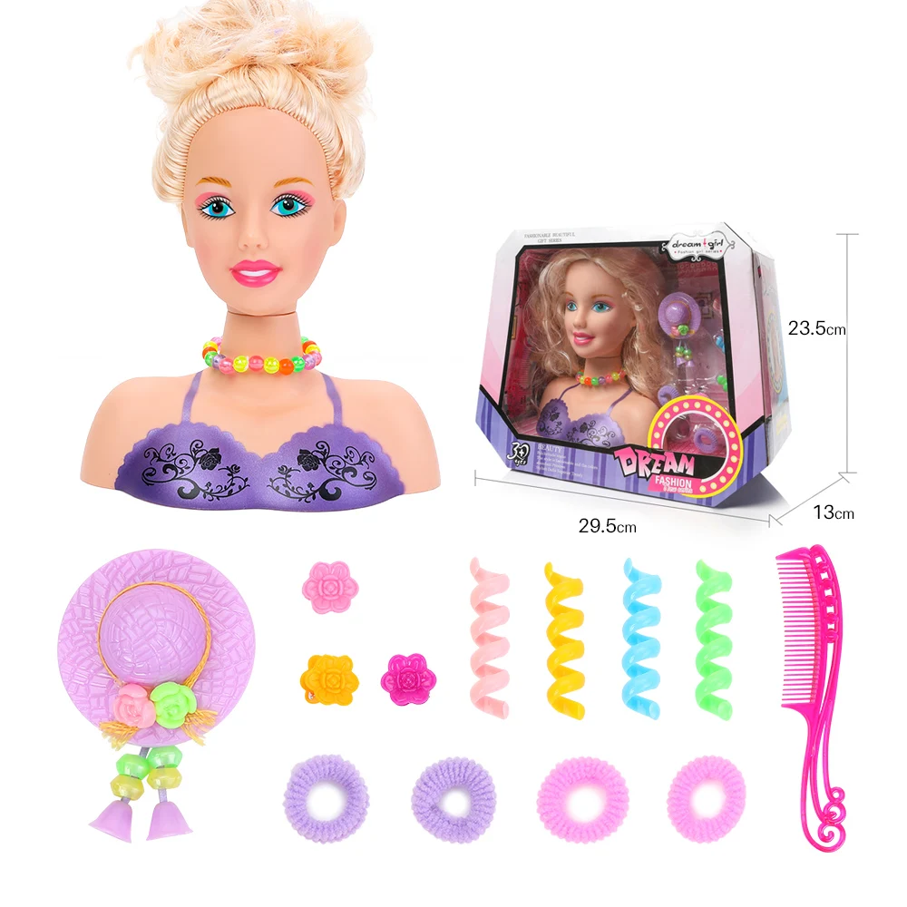 

Half Body Makeup Hairstyle Doll Pretend Play Toys Head Cosmetic for Girl Beauty Fashion Toy Girls Birthday Gift Toys Girls Gift