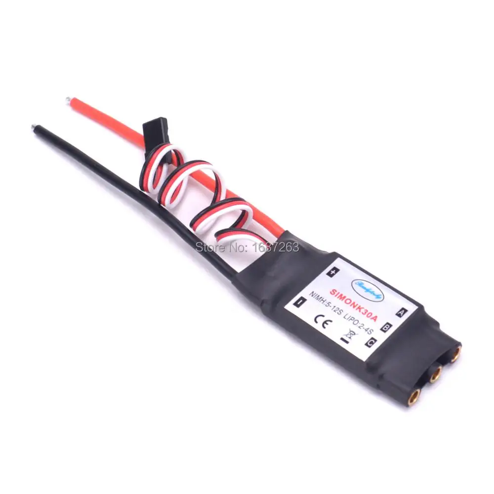 SimonK 30A ESC Brushless Speed Controller BEC 5V 2A for Quadcopter F450 X525 S500 (3)