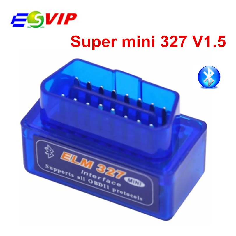 100 шт DHL Высокое качество Супер Мини ELM327 Bluetooth V1.5 OBD2 автоматический считыватель кодов МИНИ 327 Автомобильный диагностический инструмент ELM 327 Bluetooth