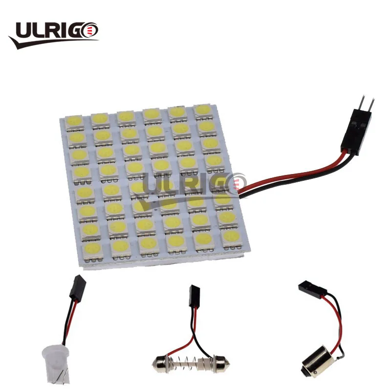 ULRIGO 1 шт. 48SMD купол светодиодный 5050 48 Светодиодный светомузыка купол светодиодный панно T10/BA9S/Feston адаптер задняя лампа отсека автомобильный светильник