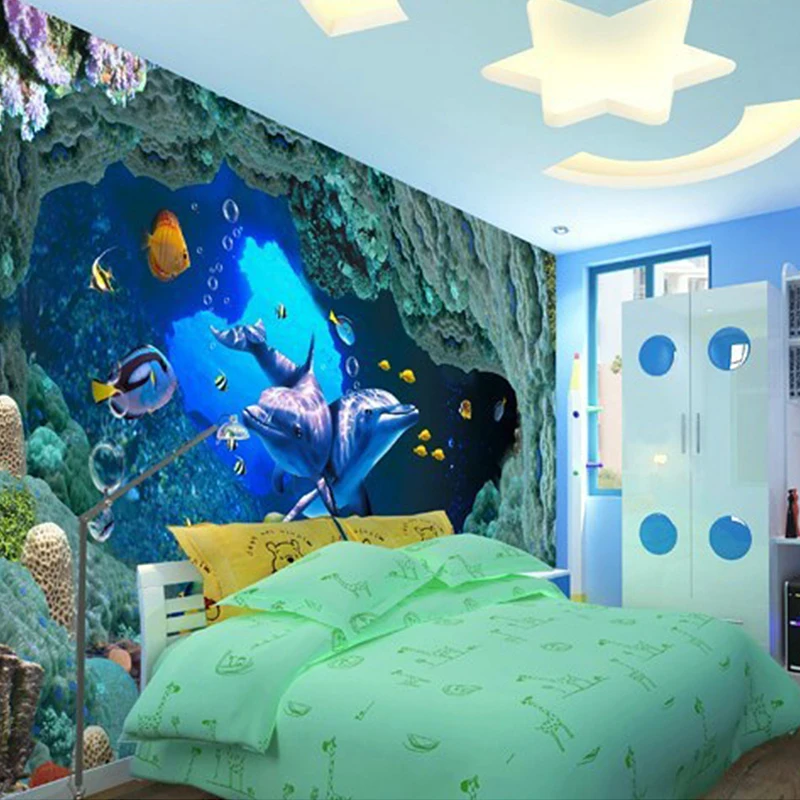 Пользовательские фото обои 3D подводный мир Фреска домашний декор обои рулоны детская комната гостиная фон фрески обои s