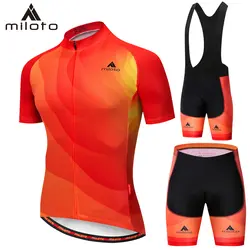 MILOTO Pro Велоспорт Джерси комплект горный велосипед Костюмы MTB Велосипедный Спорт Одежда Майо Ropa Ciclismo для мужчин completo estivo