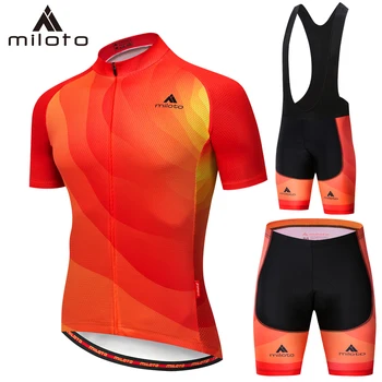 

MILOTO Pro Cycling Jersey Set Mountain Bike Clothing MTB Bicycle Clothes Wear Maillot Ropa Ciclismo Men completo ciclismo estivo