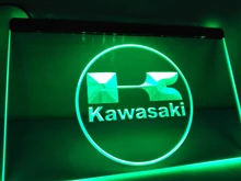Lg135-kawasaki racing motorcylce barra led sinal de luz de néon decoração para casa artesanato