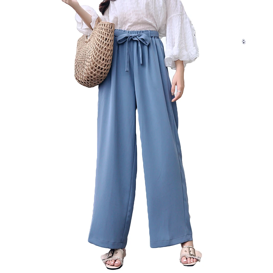 Summer High Waist Casual Wide Leg Pants Women Streetwear