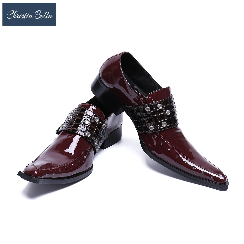 Christiaベライタリアファッションメンズ靴本革男フォーマルスーツ履物バックルビジネスオフィス靴 Formal Shoes Aliexpress