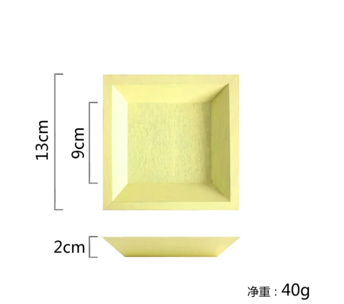 В скандинавском стиле поднос для хранения макаронов, настольный, ручная роспись, тарелка для закусок, косметическое блюдо, деревянный поднос, реквизит для фотографий - Цвет: Yellow S
