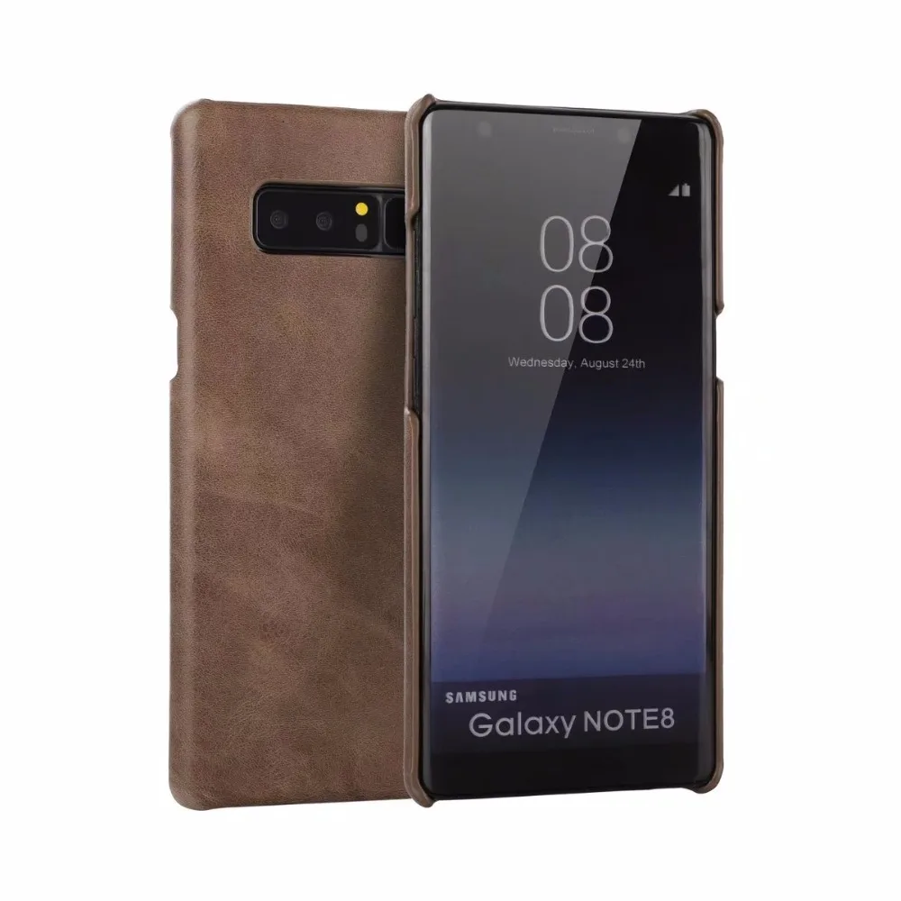 Чехлы для телефона из натуральной кожи для Samsung Galaxy Note 8 Note8 защитный чехол-накладка ультра тонкий кожаный чехол для мобильного телефона Capa Funda