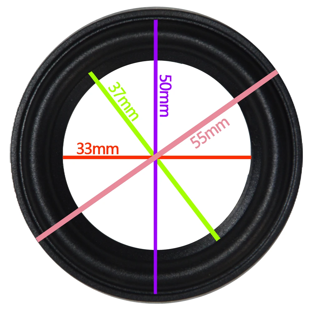 2 шт., 2, 3, 4, 5,5, 6,5, 8 дюймов, динамик, резиновый, объемный, сабвуфер, аксессуары для ремонта, общие складные края, сделай сам
