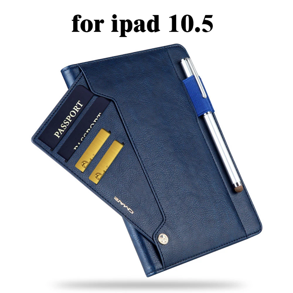 5 pz Carpeta en tacto piel para Apple IPad pro 10.5″ 2017 con tarjetero DHL Intl Gratis