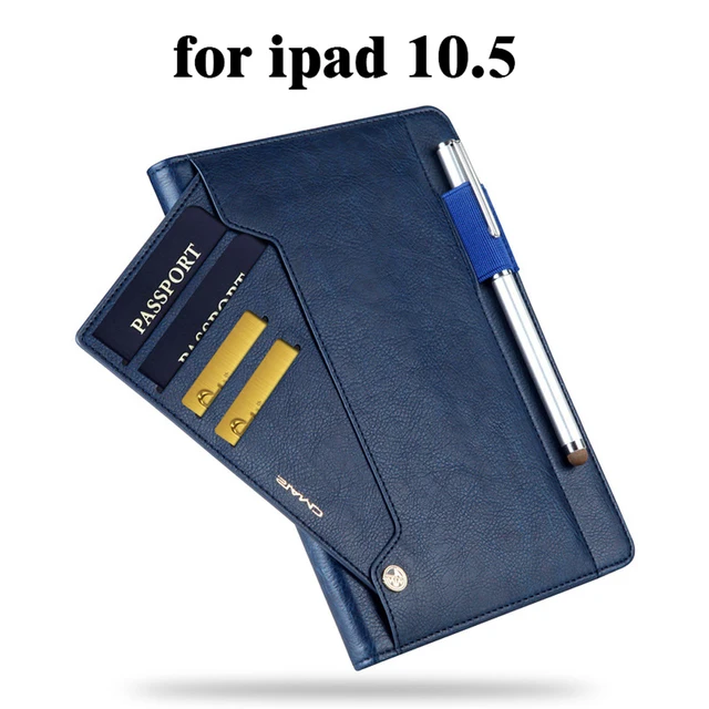5 pz Carpeta en tacto piel para Apple IPad pro 10.5″ 2017 con tarjetero DHL Intl Gratis