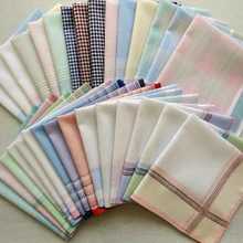 28 см* 28 см хлопковый носовой платок, одежда для мужчин, женщин, детей, платок, полотенце, отправка произвольного товара 12 шт