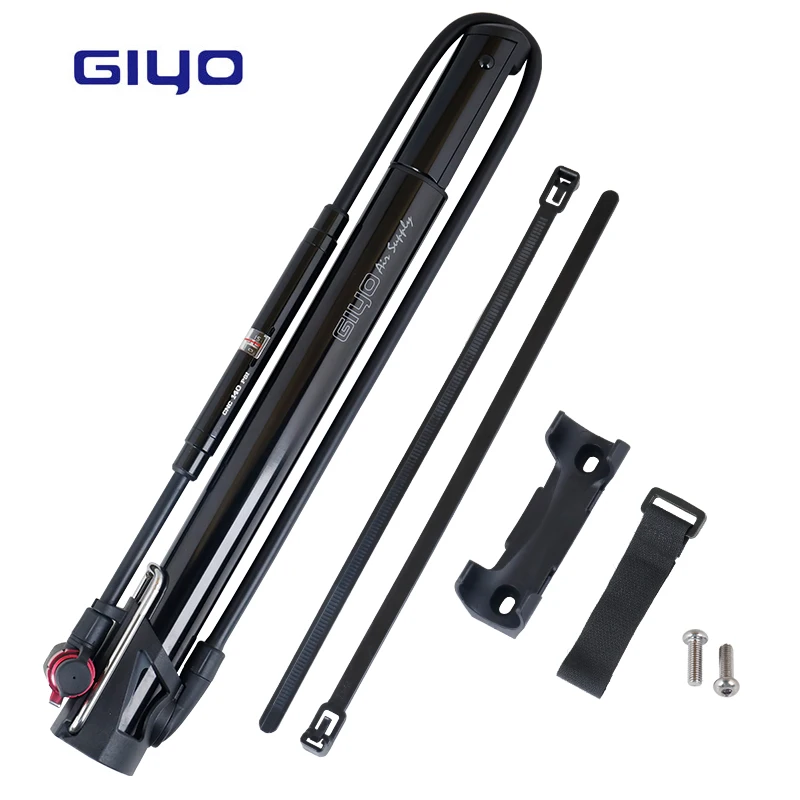 Giyo GM 631 насос для велосипеда 140PSI сплав инфлятора W/ Gauge 600 мм шланг складная ручка и