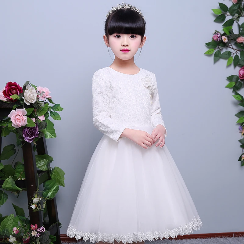 

2017 New Summer Baby Girl Party Long Sleeves Dress Snow Queen Princess Dresses For Girls Christmas Costume Toddler Girls Clothes