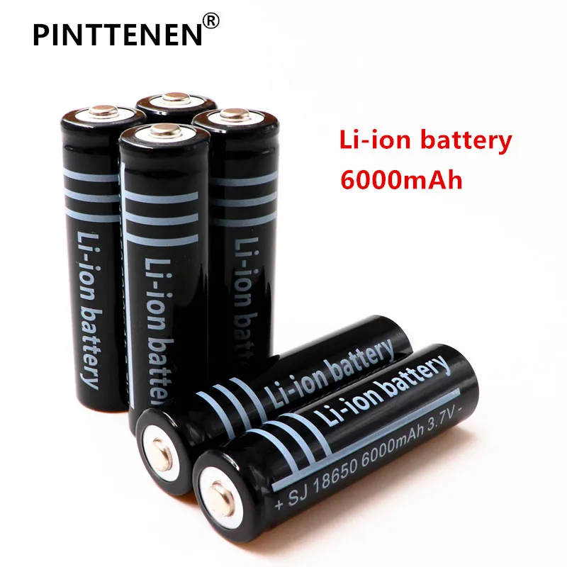 2PCS 3.7V 18650 6000mah Li-ion Rechargeable Battery For LED Flashlight Torch Emergency lighting portable Device Free Ship | Электроника