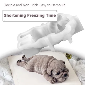 

3D Shar Pei Cute Dog Silicone Mold Mousse Cake Mould Ice Cream Jello Pudding Blast Chilling Tool Fondant Decoration