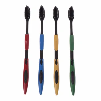 

Cheapest !!! 4PCS Bamboo Charcoal Nano Toothbrush Double Ultra Soft Toothbrush for Oral Care