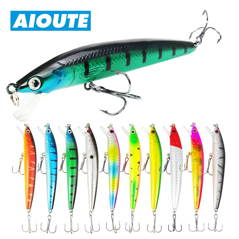 

Fulljion Floating Minnow Fishing Lures 3D Eyes 7.3g110mm Hard Aritificial Wobblers Crankbaits Deep Swim Plastic Baits