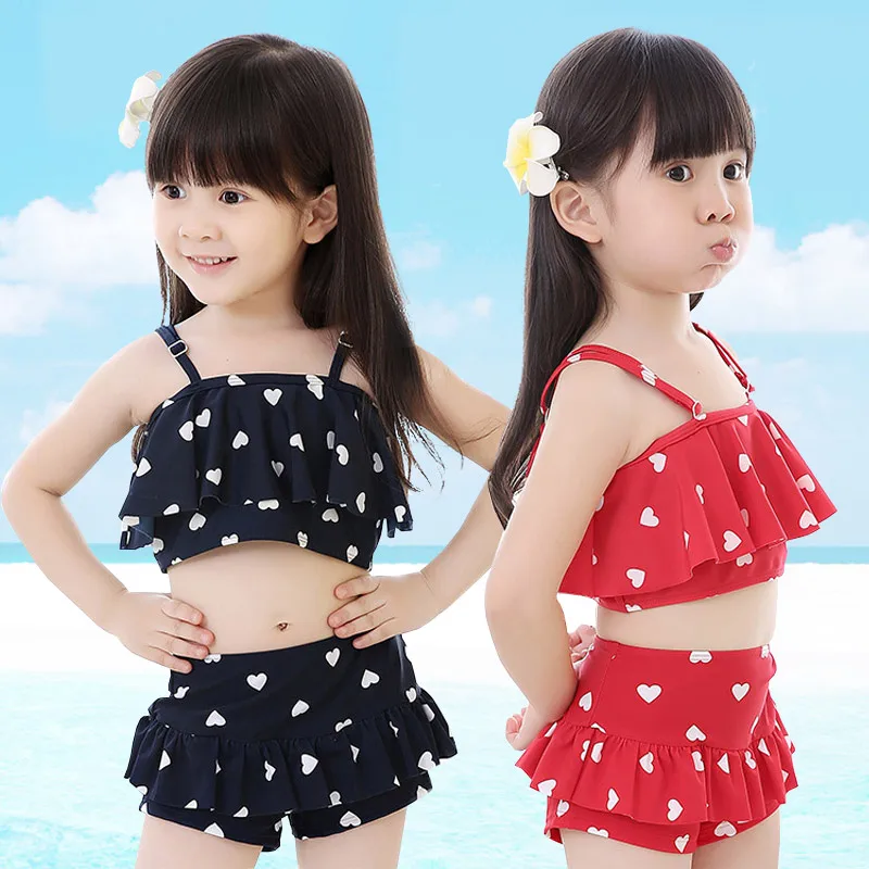 Children Swimming Suit Girls Baby Bikinis Split Small Infant Swimming